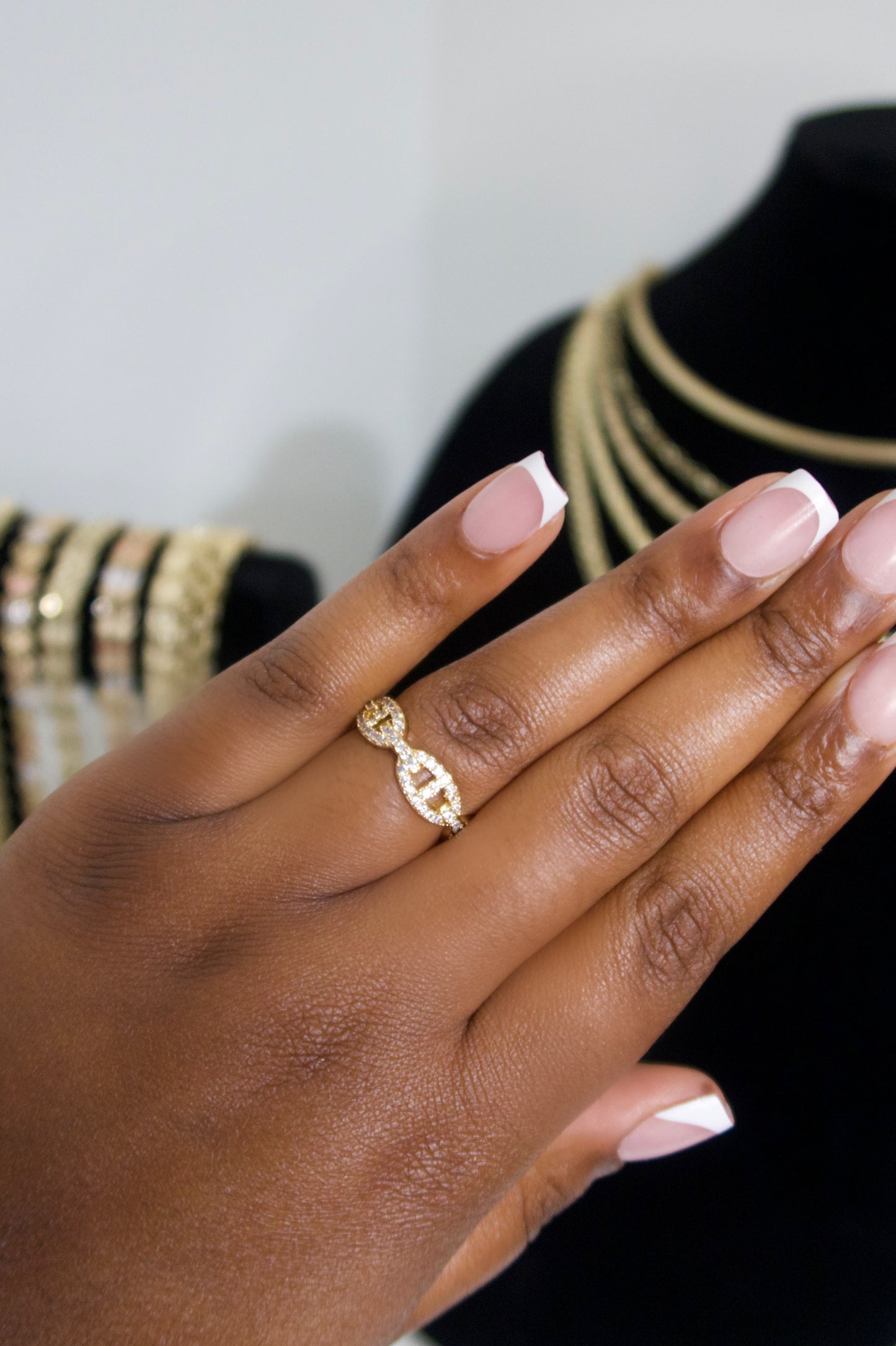 Studded Gucci Link Ring