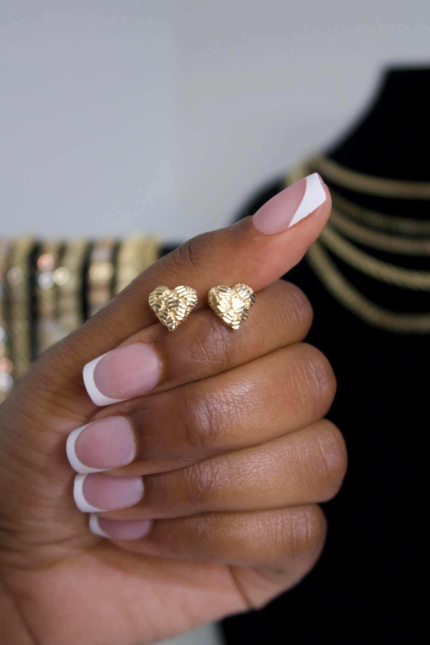 Heart Nugget Earrings