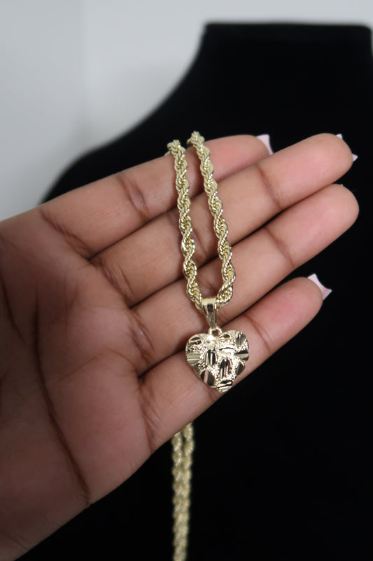Nugget Heart Pendant