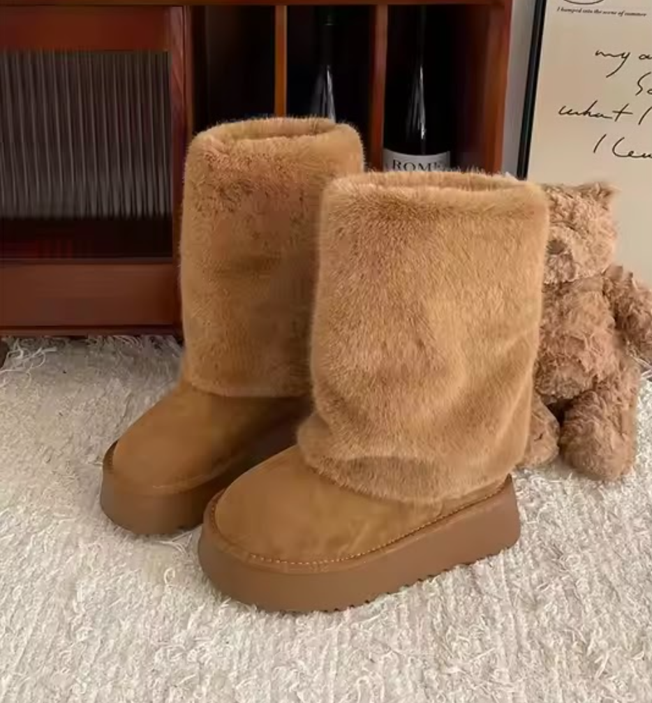 Platform Fur Boots