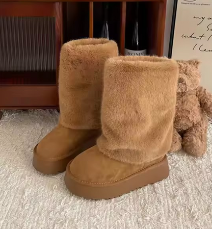 Platform Fur Boots